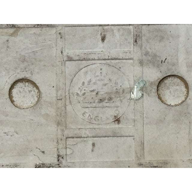 A Charming Old World Ceramic Tile! A single 6" square tile, marked England on the reverse with a crown and hound seal....