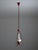 Mid-Century Modern Mid-Century Italian Pendant Lamp in Red Metal and Opaline Glass, 1950s For Sale - Image 3 of 7