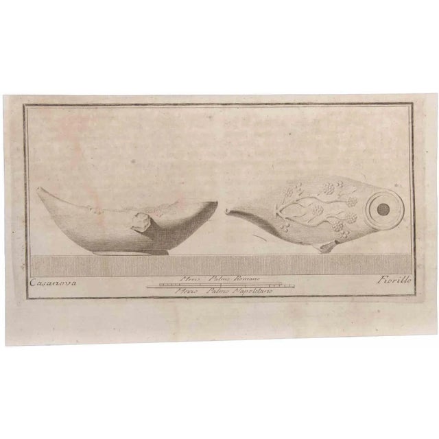 Oil lamp with decoration is an etching realized by giovanni battista casanova (1735-1810). The etching belongs to the...