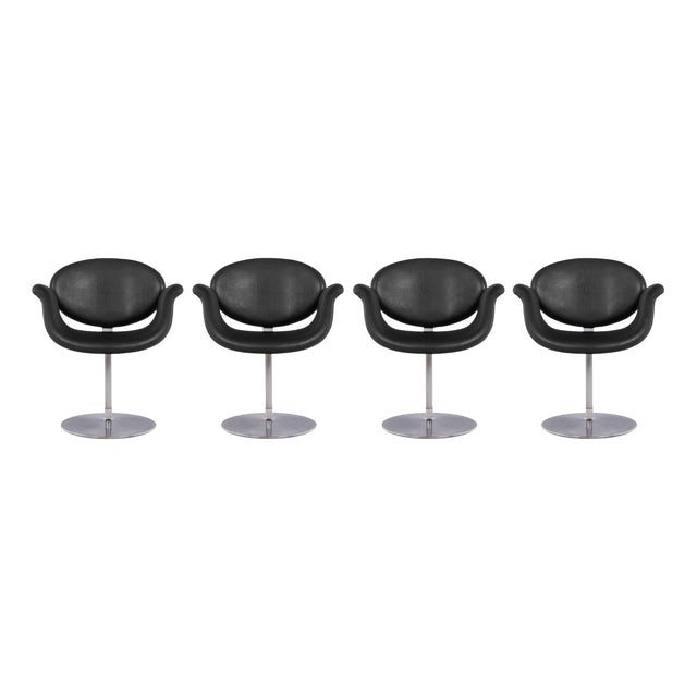 Vintage Little Tulip Chairs by Pierre Paulin for Artifort, 1980s, Set of 4 For Sale