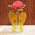 1980s Glass Butterfly Bud Vase For Sale - Image 5 of 5