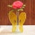 1980s Mid Century Glass Butterfly Bud Vase For Sale - Image 5 of 5