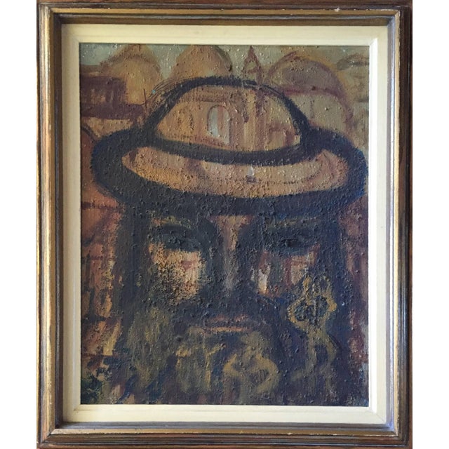 Isaac Frenel, Rabbi in Old Jerusalem Painting For Sale