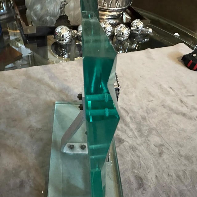 Mid-Century Modern 1950s Fontana Arte Style Mid-Century Modern Verde NIlo Glass Picture Frame For Sale - Image 3 of 11