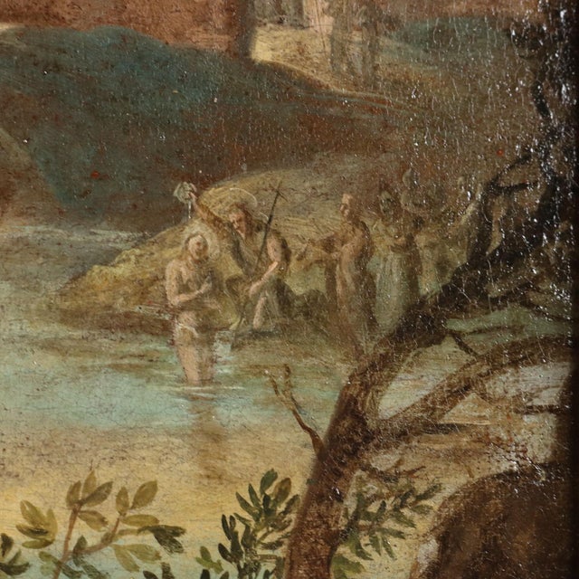 Flemish School Artist, The Preaching of St. John, 1600s-1700s, Oil on Canvas, Framed For Sale - Image 10 of 16