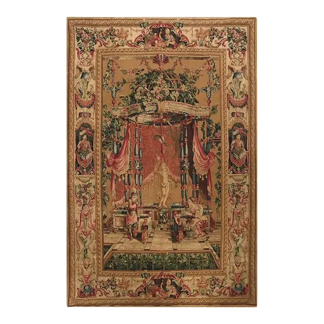 1990s 17th Century Left Facing Wall Tapestry Recreation of “The Offerings of Bacchus” For Sale