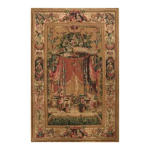 1990s 17th Century Left Facing Wall Tapestry Recreation of “The Offerings of Bacchus”