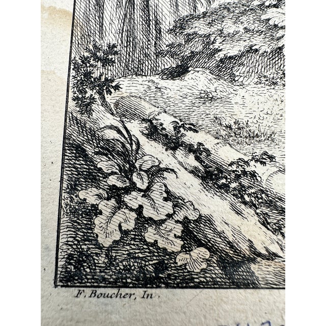 Antique French Engraving After Francois Boucher Huquier Framed For Sale - Image 15 of 15