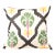 White and Black Geometric Ikat Pillow Cover For Sale