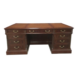 Traditional Mahogany Executive Desk by Leighton Hall - Showroom Sample For Sale