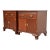 Baker Furniture Chippendale Carved Mahogany Nightstands, Newly Refinished For Sale