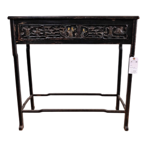 Antique Chinese Hand Carved Lacquered Console Table