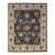 8x10 Blue Hand-Knotted Wool Floral Medallion Border Traditional Carpet Rug For Sale