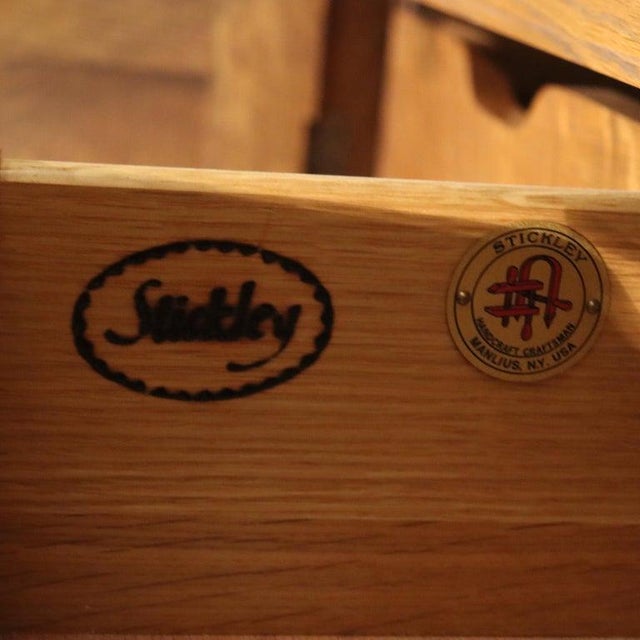 Stickley Vintage Stickley Arts & Crafts Oak & Hammered Copper Entertainment Cabinet For Sale - Image 4 of 15