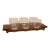 Mission of California Mid-Century Walnut Barware Tray With Six Lowball Glasses For Sale