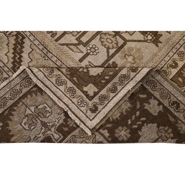 Traditional Early 20th Century Antique Turkestan Khotan Wool Rug 7 X 13 For Sale - Image 3 of 13