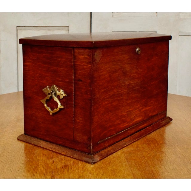 Victorian Oak Stationary Box, 1890 For Sale - Image 3 of 12