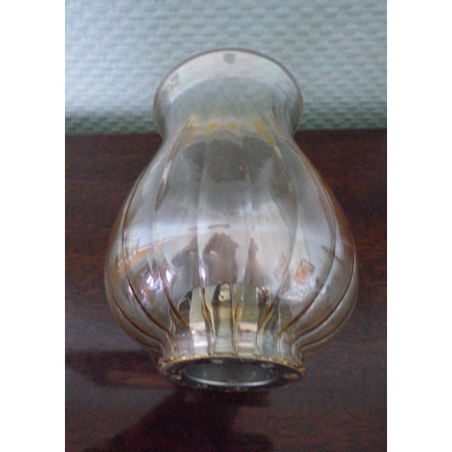 Three-Light Pendant Lamp in Varnished Turned Wood with Amber Tulip-Shaped Glass Shades, France, 1970s For Sale - Image 14 of 18