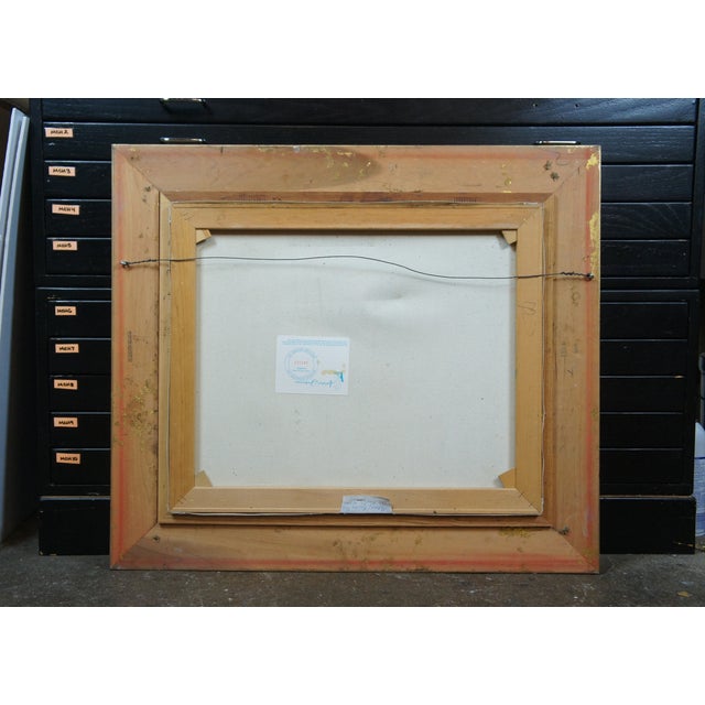 Late 20th Century L. Martin Floral Botanical Still Life Bouquet of Flowers Oil Painting on Canvas, Framed For Sale - Image 11 of 11