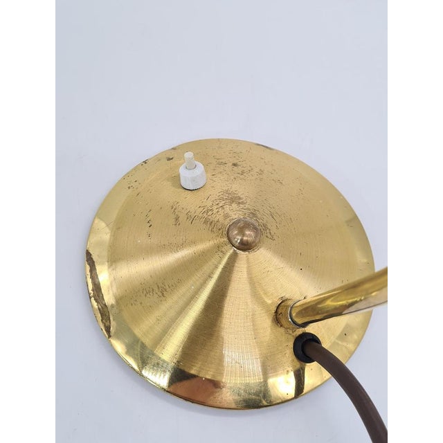 Brown Vintage Brass Table Lamp, 1960s For Sale - Image 8 of 13