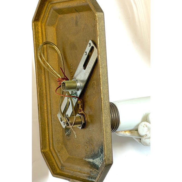 Metal Pair Extraordinary Italian Barovier & Toso Murano Glass Floral Sconces, 1940s For Sale - Image 7 of 18