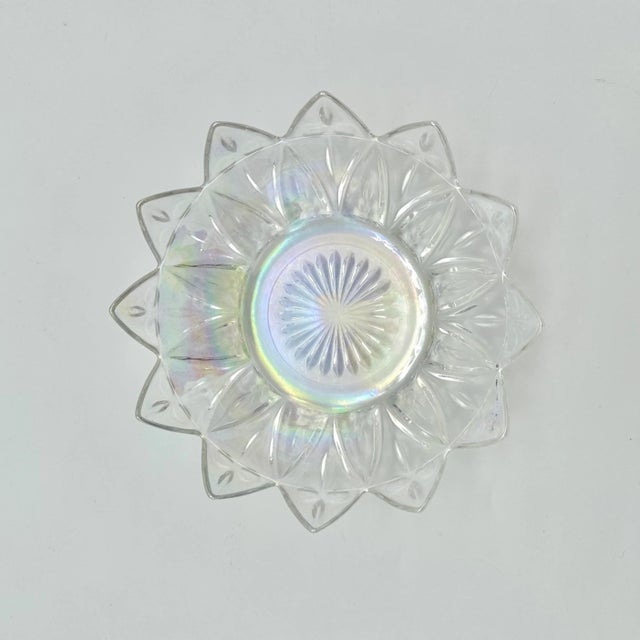 Vintage 1960s Federal Glass Iridescent Chip and Dip Bowl Set For Sale - Image 10 of 11