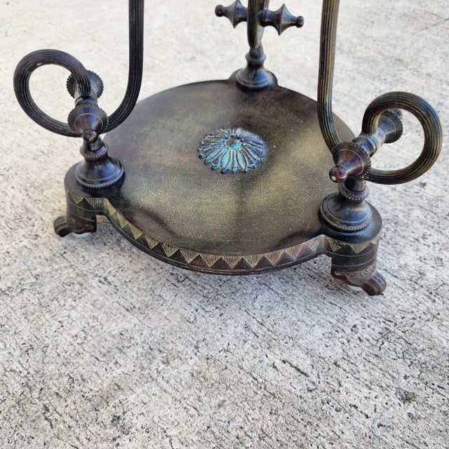 Verdi Gris Bronze Gueridon Tables Pair For Sale - Image 11 of 12