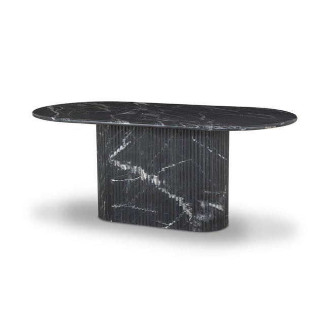 Four Hands Oranda Dining Table - Black Marble For Sale - Image 4 of 11