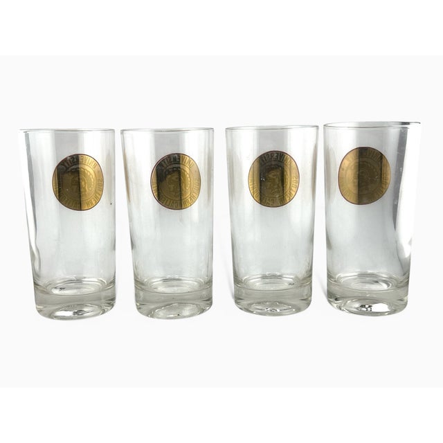 1960s Mid Century Modern Usc University Southern California Highball Glasses - 4pcs For Sale - Image 4 of 4
