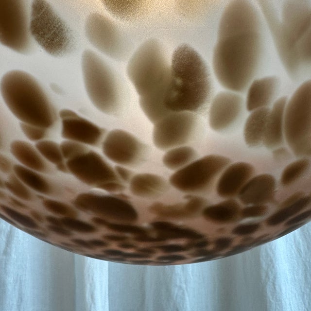 Mid-Century Italian Murano Glass Globe Pendant with Brass, 1970s For Sale - Image 10 of 18