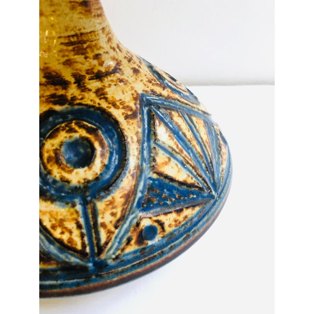 Beige Mid-Century Danish Ceramic Table Lamp by Arne Finne Nielsen for Søholm Ceramic, 1960s For Sale - Image 8 of 11