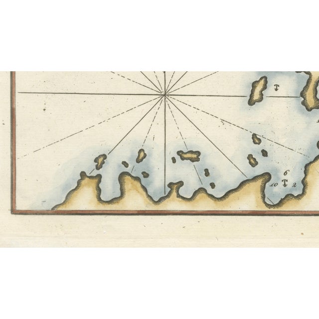 Paper Golfe De Mandaya Sea Chart by Joseph Roux, 1764 For Sale - Image 7 of 9