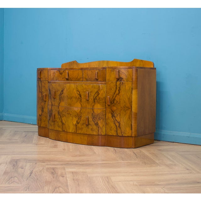 1930s Art Deco British Burr Walnut Dressing Chest, 1930s For Sale - Image 5 of 12