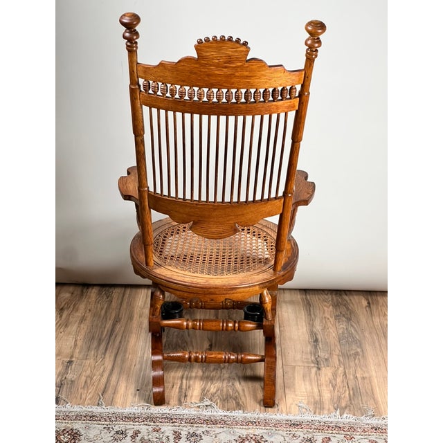 Antique Victorian Oak Platform Rocker C. Late 19th Century | Chairish