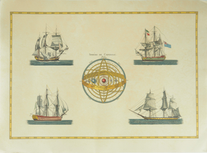Sphère de Copernic et Navires navals Chart by Cimera