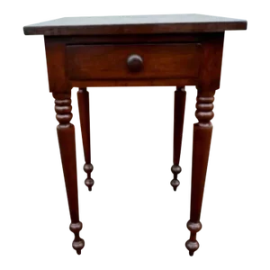 19th Century Antique American Federal Style Mahogany Work Side Table