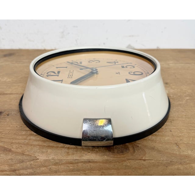 Vintage Beige Ships Wall Clock from Seiko, 1970s For Sale - Image 14 of 18