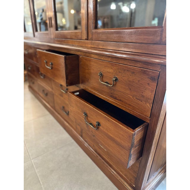 Brown Oak Display Cabinet, 1920 For Sale - Image 8 of 18