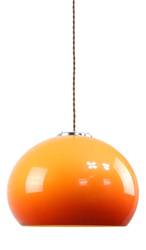 Orange Jolly Pendant Lamp by Luigi Massoni for Guzzini, 1970s