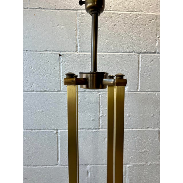 Tommi Parzinger for Stiffel Campaign Style Brass or Bronze Lamp For Sale In New York - Image 6 of 9