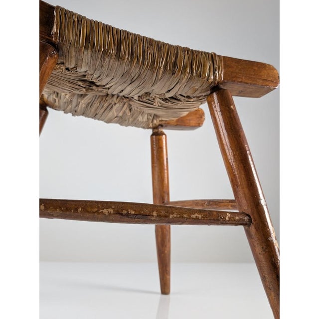 Rustic Wooden and Rush Tajo Stool, Spain, 1940s For Sale - Image 17 of 18