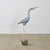 French Vintage Cast and Painted Stone Heron For Sale - Image 9 of 9