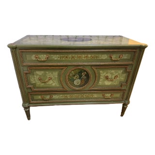 1990s Vintage Maitland-Smith Hand-Painted Chest of Drawers For Sale