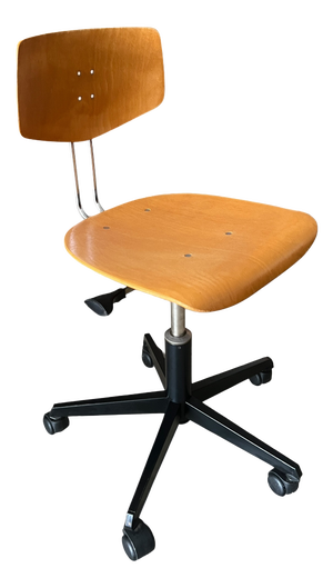 Mid-Century Modern Minimalist Swivel Chair in Molded Plywood, 1976
