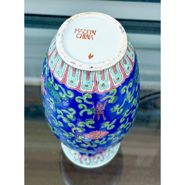 Ceramic Mid-Century Chinese Vase For Sale - Image 7 of 7