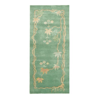 Contemporary Chinese Deco Style Wool Runner by Rug & Kilim, India For Sale