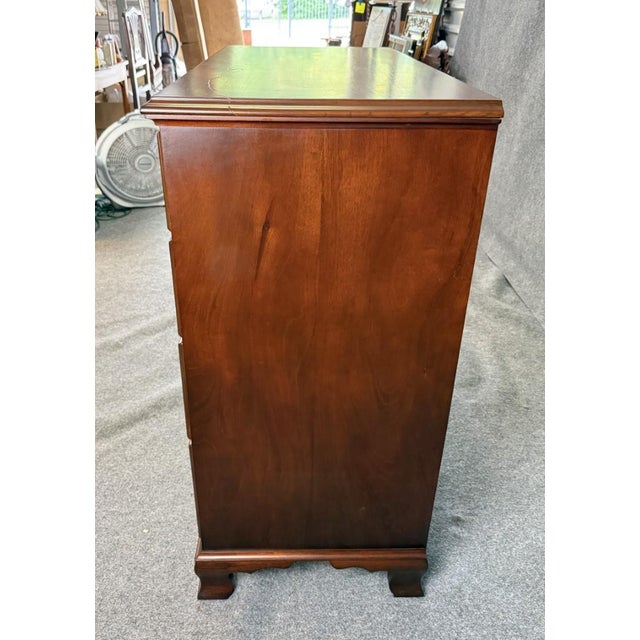 Wood Vintage Five Drawer Solid Cherry Dresser Chest For Sale - Image 7 of 10