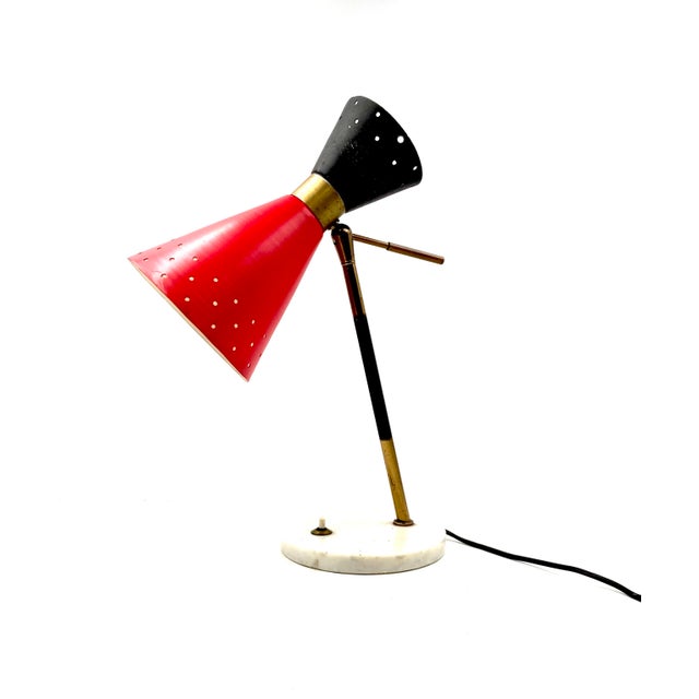 Black Mid-Century Table Lamp, Stilux Milan Italy 1960 Ca. For Sale - Image 8 of 12
