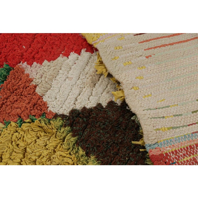 Textile Vintage Azilal Moroccan Runner in Polychromatic Geometric Patterns by Rug & Kilim For Sale - Image 7 of 7