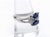 2010s Platinum Sapphire & Diamond Moi Et Toi Crossover Ring For Sale - Image 5 of 10